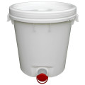 PP KBELÍK 30 L ROUND WHITE / WHITE DOWN WITH DRAIN 2 LID WITH LOCK(2)2