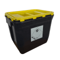 PP REC CONTAINER 30 L BLACK UN 3H2//S CONICAL 400 X 300 X 330 MM