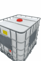 IBC CONTAINER 1000L SCH EX UN ANTISTATIC REPAIRED/UNWASHABLE METAL PALLET 150/50 FINE THREAD(2)2