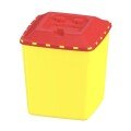 MEDICAL WASTE CONTAINER SQUARE 10 L INCLUDING CAP 235 X 235 X 268 MM (35 PCS/CARTON)
