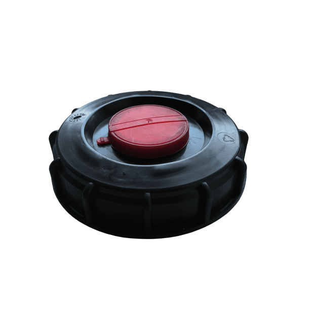 TOP SCREW COVER DN 150 MM BLACK WITH VENT