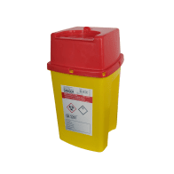 MEDICAL WASTE CONTAINER SQUARE 2 L INCLUDING CAP 120 X 128 X 220 MM (75 PCS/CARTON)