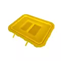 PP REC CONTAINER 30 L BLACK UN 3H2//S CONICAL 400X300X330 MM INCLUDES A YELLOW LID WITH A HANDLE(2)2