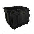 PP REC CONTAINER 30 L BLACK UN 3H2//S CONICAL 400X300X330 MM INCLUDES A BLACK LID WITH A HANDLE(3)3