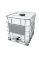IBC CONTAINER 1000L REKO 225/80 METAL PAL. NEW CONTAINER NATUR NON-REPLACEABLE FLAP TAP WITHOUT UN(2)2