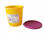Medical waste container TOXICUS 2 l with lid 157 x 157/120 mm (70 pcs/box, 1,120 pcs/pallet)(2)2