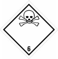 ADR SELF-ADHESIVE LABEL - ADR CLASS 6.1 - TOXIC SUBSTANCES NO. 6 (10 X 10CM)