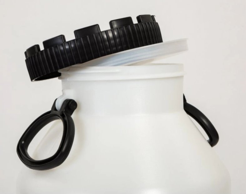 PE BAREL 50 L WIDE-HAND NATURAL HANDLE + SCREW-CUTTER, INTERMEDIATE  AVERAGE 197MM 355x700MM(3)
