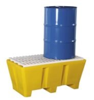 Plastic drip tray with grate, 270 l (2 barrels)