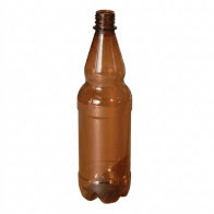 PET BOTTLE 1 L ON BEER BROWN WITHOUT CLOSING (70 ks)