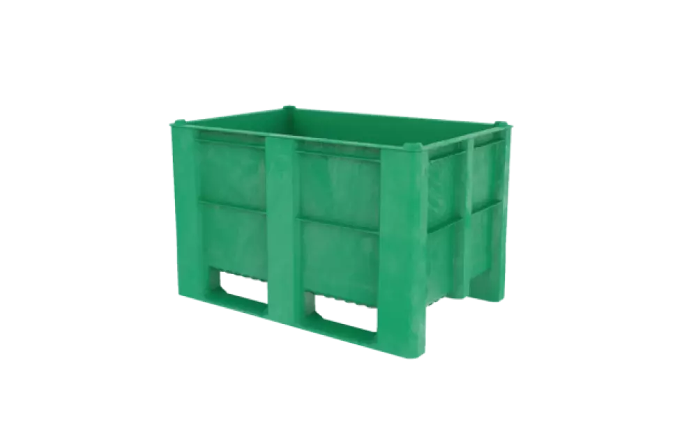 PLASTIC BOX, TYPE 800, DIMENSIONS 1200x800x740 MM, GREEN, FULL, NOT. 1000200000