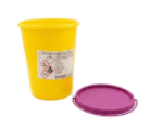 Medical waste container TOXICUS 2,5 l with lid 196 x 157/120 mm (60 pcs/box, 960 pcs/pallet)(2)2