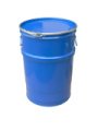 METAL DRUM 60L RAL5010/UNPAINTED 0.6/0.5/0.5MM UNX100.4/S OV+LEVER 365/395x580 HANDLES ON THE SIDE