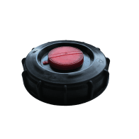 TOP SCREW COVER DN 150 MM BLACK WITH VENT