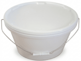 PP KBELÍK 10 L OVAL WHITE / WHITE METAL HOLDER LID WITH FUSE