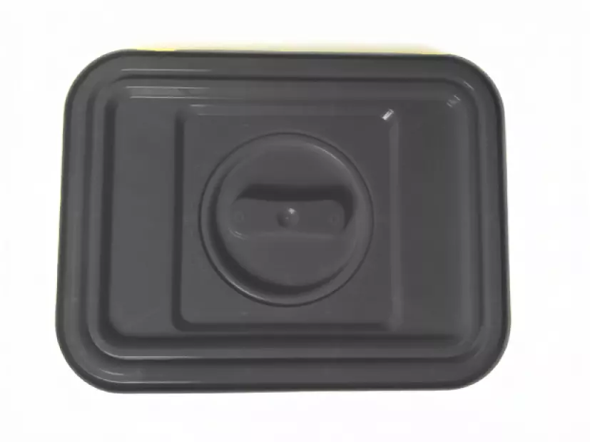 PP REC CONTAINER 50L BLACK UN 3H2/S CONICAL 400X300X550MM  INCLUDES BLACK LID WITH HANDLE+OPENING(2)