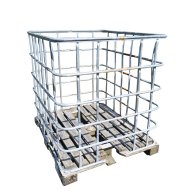 USED ​​METAL FRAME ON WOODEN PALLET, 2ND QUALITY