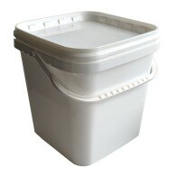 PP KBELÍK 10L SQUARE WITH FUSE INCL. LID WHITE / 480PCS PALLET