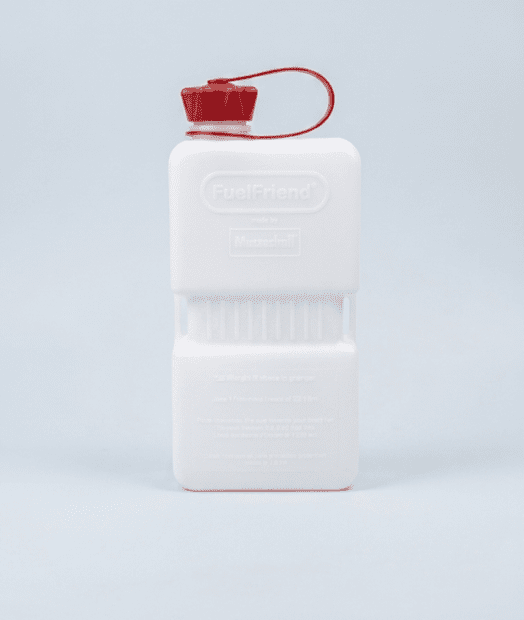 HDPE canister 1.5 L natural-colored fuel 65x125x277 mm, cap inner diameter 29 mm, max. 44°C