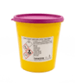 Medical waste container TOXICUS 2 l with lid 157 x 157/120 mm (70 pcs/box, 1,120 pcs/pallet)