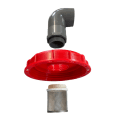 UPPER SCREW CAP FOR IBC CONTAINER DN 150 MM WITH STAINLESS STEEL FILTER AND ELBOW 90°(3)3