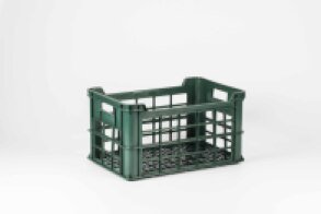 PLASTIC CONTAINER 600 X 400 X 324 MM HANDLING PERFORATED RECYCLED