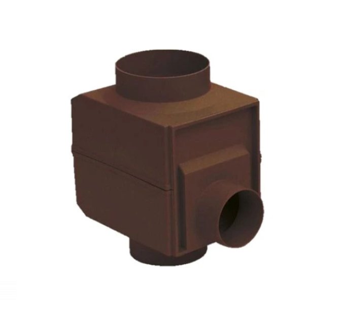 RAINWATER COLLECTOR WITH SELF-CLEANING FILTER BROWN