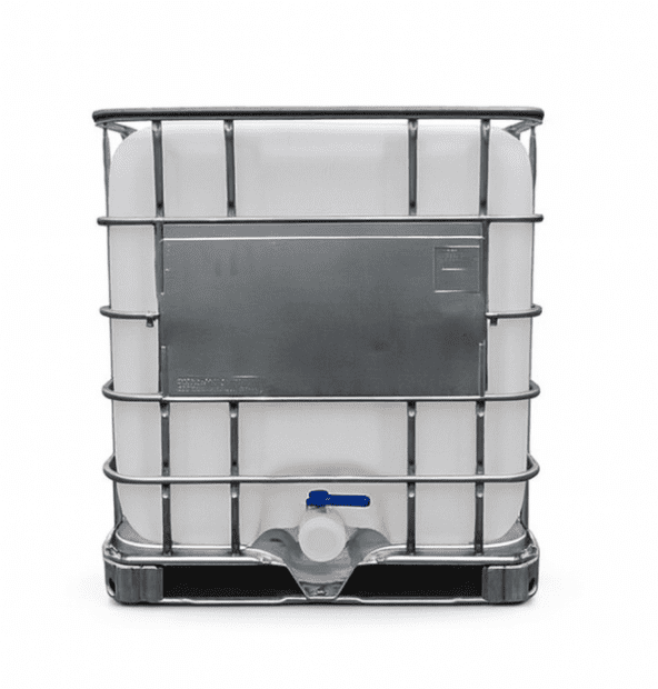 IBC CONTAINER REKO 1000L 150/80 METAL PALLET EXCHANGEABLE FLAP VALVE DN 80 MM