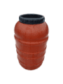 PE BARREL 220 L USED, BROWN COLOUR, SCREW LID(2)2