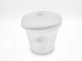 PP KBELÍL 3,5L ROUND WITH FUSE. TRANSPARENT LID / 1200KS PALLET