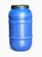 PE BARREL 220 L USED, BLUE COLOUR, SCREW LID