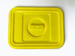 PP LID YELLOW GRIP + HOLE FOR REC CONTAINER 30-60 L