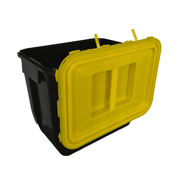 PP REC CONTAINER 30 L BLACK UN 3H2//S CONICAL 400 X 300 X 330 MM(2)