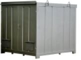 Mobile storage unit with insulated emergency sump (160 x 235 x 235 cm)
