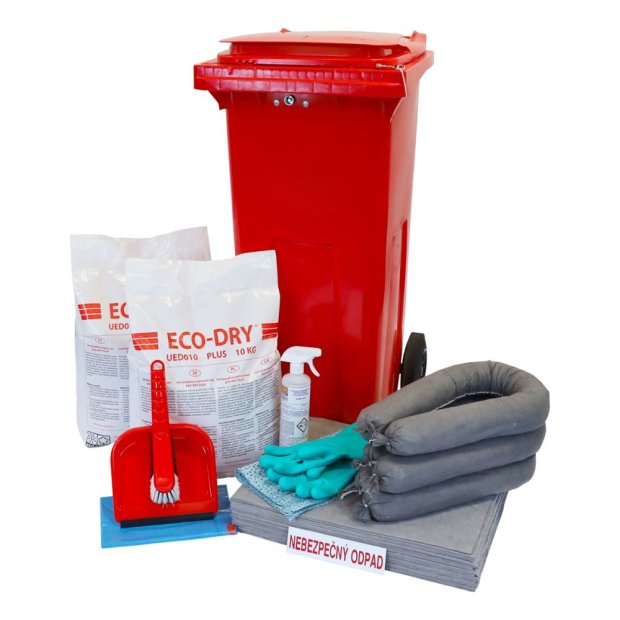 Mobile emergency kit with lock – universal sorbents + ECO DRY PLUS