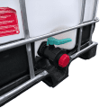 IBC CONTAINER 1000L REFURBISHED WASHED AFTER FOOD, WITHOUT UN, PLASTIC PAL. 225/50-REDUCED FROM DN80(2)2