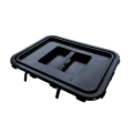 PP LID BLACK WITH HANDLE FOR REC CONTAINER 30-60 L