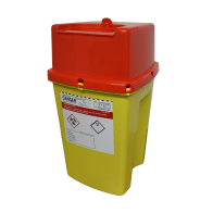 MEDICAL WASTE CONTAINER SQUARE 7 L INCLUDING CAP 188 X 189 X 305 MM (30 PCS/CARTON)