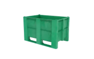 PLASTIC BOX, TYPE 800, DIMENSIONS 1200x800x740 MM, GREEN, FULL, NOT. 1000200000