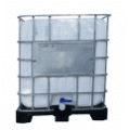 IBC container 1000 L refurbished washed plastic pallet 150/50 coarse thread white container