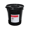 MEDICAL WASTE CONTAINER 20 L BLACK INCLUDING CAP 316/337 MM