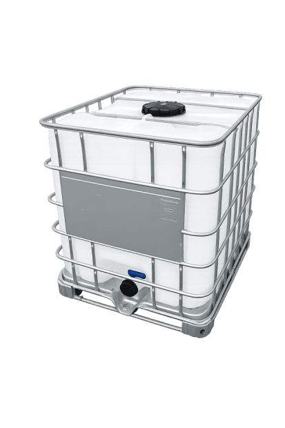 IBC CONTAINER 1000L REKO 225/80 METAL PAL. NEW CONTAINER NATUR NON-REPLACEABLE FLAP TAP WITHOUT UN(2)