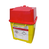 MEDICAL WASTE CONTAINER SQUARE 4 L INCLUDING CAP 180 X 180 X 225 MM (50 PCS/CARTON)
