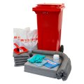 Mobile emergency kit with lock, 120 l – universal sorbents