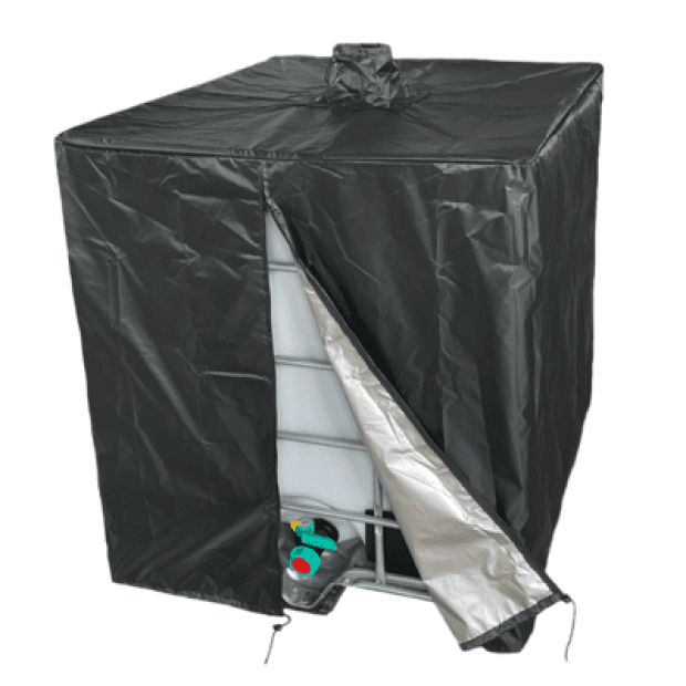 Protective cover for IBC container black UV protection