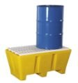 Plastic drip tray with grate, 270 l (2 barrels)