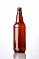 PET BOTTLE 1 L FOR BEER BROWN WITHOUT CAP (128 PCS)