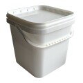 PP KBELÍK 10L SQUARE WITH FUSE INCL. LID WHITE / 480PCS PALLET