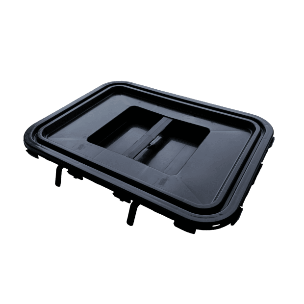 PP LID BLACK WITH HANDLE FOR REC CONTAINER 30-60 L