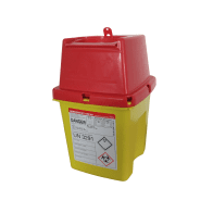 MEDICAL WASTE CONTAINER SQUARE 1.5 L INCLUDING CAP 120 X 128 X 175 MM (90 PCS/CARTON)